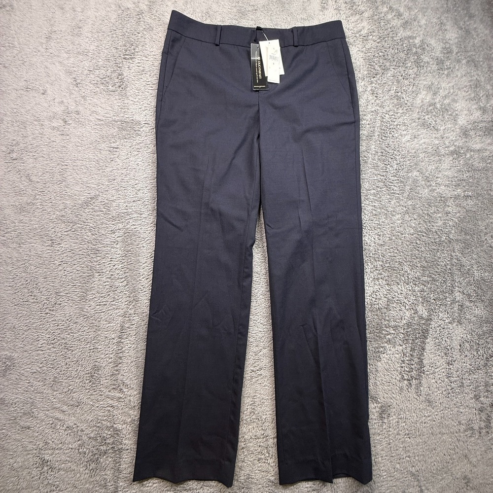 Banana Republic Logan Wool Wool Blend Pants Trousers Womens 6 Navy Blue NWT